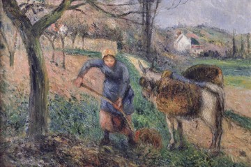 paisaje con un burro Camille Pissarro Pinturas al óleo